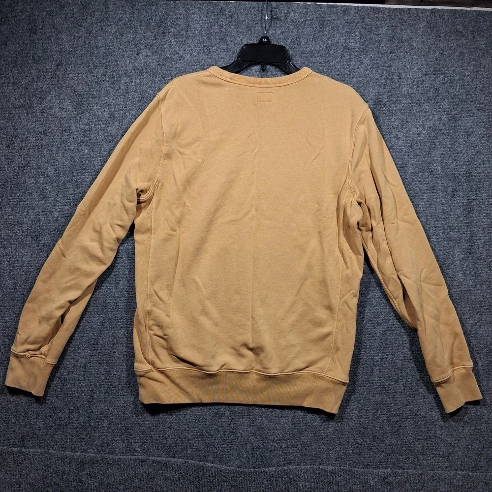 Y2K J. Crew‎ Garment-dyed french terry crewneck sweatshirt Camel  Mens MT - Picture 14 of 14